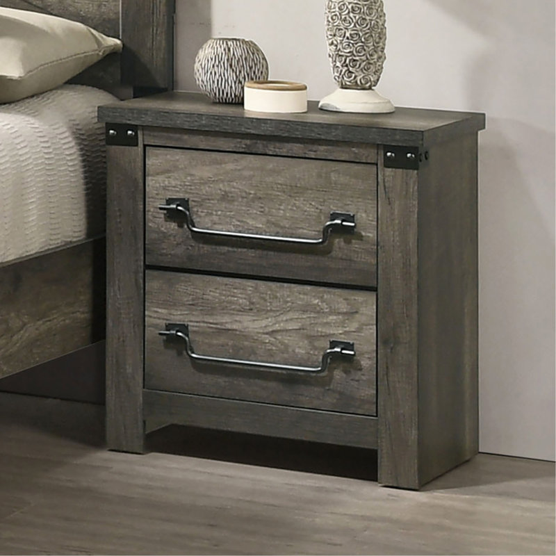 Table de chevet Farmhouse Rustic Grey
