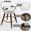 Tabouret pivotant à 360 ° de style Mid-Century rembourré blanc