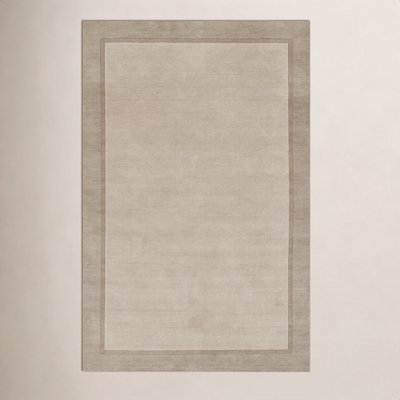 Zaley Gray Taupe Hand-Tufted Wool Rug