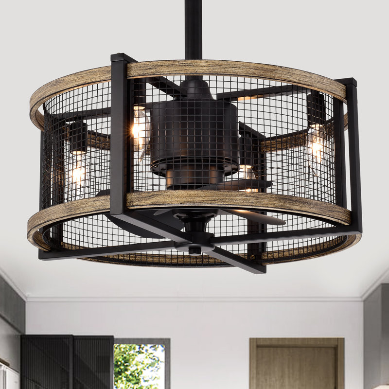 Ventilateur de plafond sans lame à 3 pales avec télécommande et ensemble d'éclairage Haverly