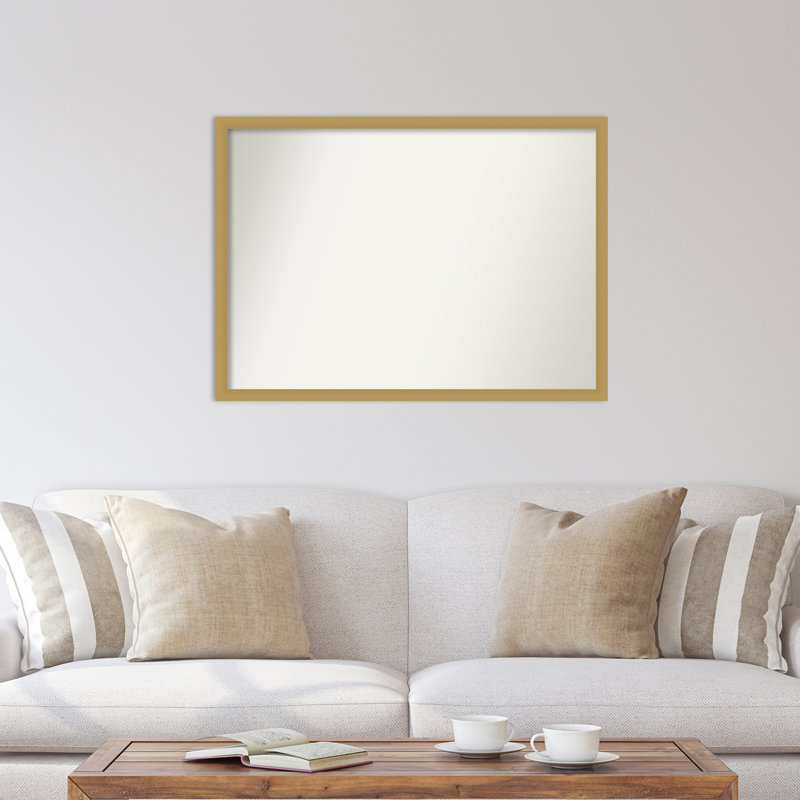 Grace Narrow Non-Beveled Wall Mirror, H 29 po x l 40 po, Or brossé