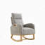 Fauteuil à bascule moderne avec accoudoirs de salon à dossier haut l 27,6 po et deux poches latérales