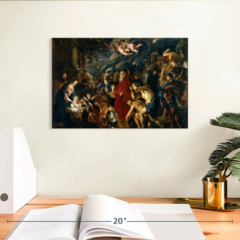 Leisha adoration des mages 1609, H 8 po x l 12 po