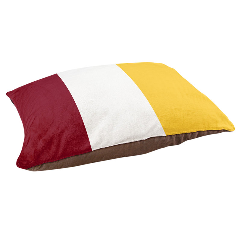 Coussin Ohio Football, Moyen (l 28 po x P 18 po x H 6 po), Marron / Jaune