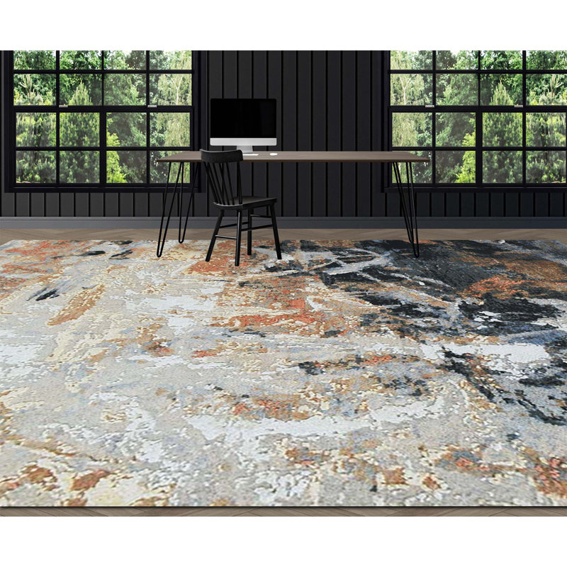Abstract Area Rug, Rectangle 4' x 6'