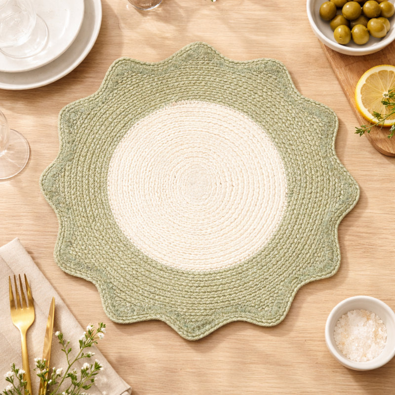 Polyester Solid Colour Placemat, Green