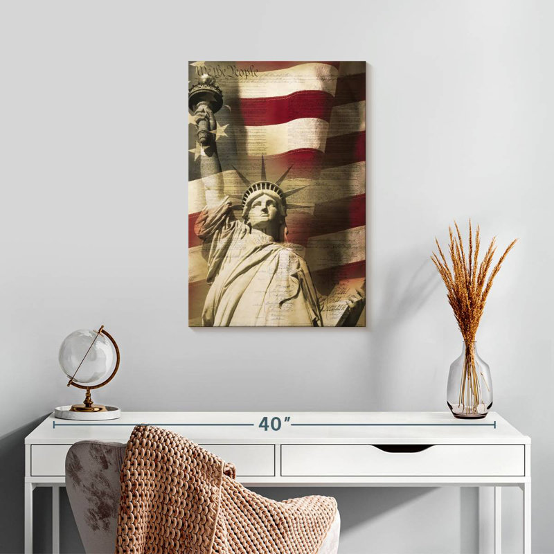 Statue de la liberté américaine, H 24 po x l 16 po