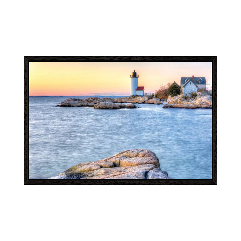 Annisquam Sunset by David Gardiner - Print on Canvas, Black Framed, 66.04cm H x 101.6cm W x 3.81cm D