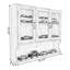 Bois massif + panneau de fibres à densité moyenne fixé au mur 3 tablettes, présentoir à décor moderne pour chambre à coucher, salle de bain, cuisine, salon