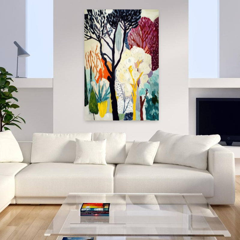 Art contemporain, art contemporain abstrait, H 48 po x l 32 po