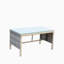 Table basse avec patio extérieur en verre trempé transparent