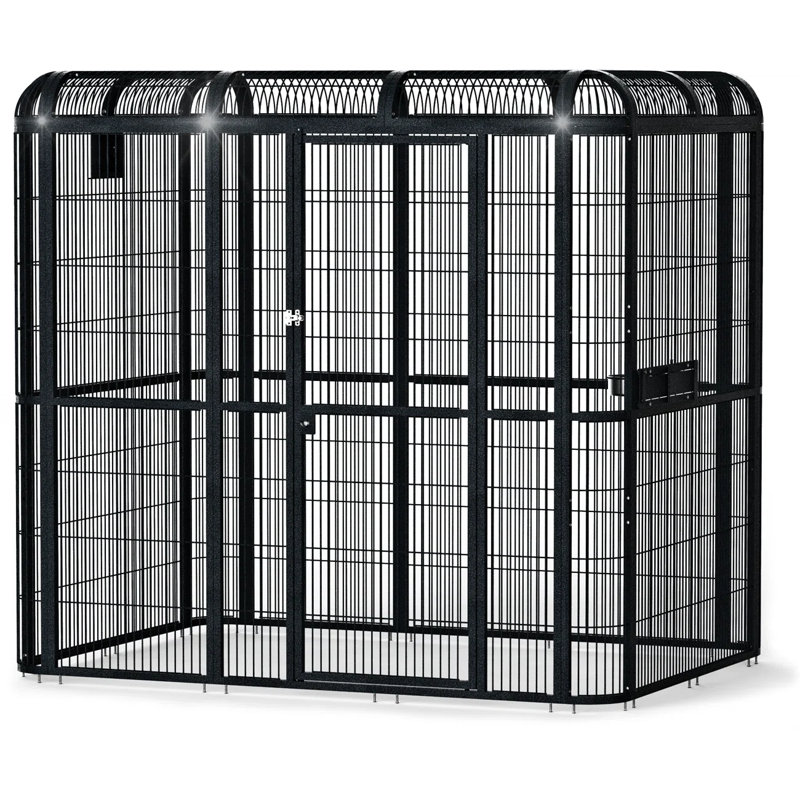 Cerissa Large Walk Bird Aviary With Add-on Base And Side Door