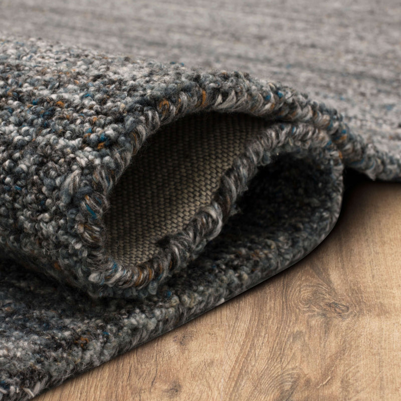 Tapis gris touffeté à la main Katie-Grace, Rectangle 4 pi x 6 pi
