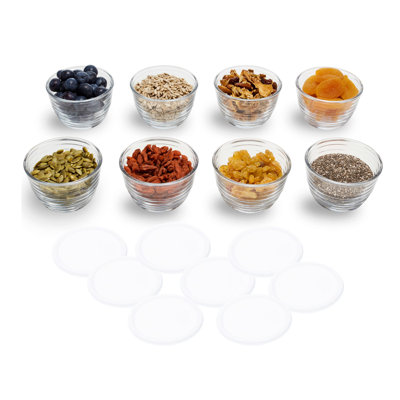 Libbey Small Glass Bowls with Lids, 6.25 oz.