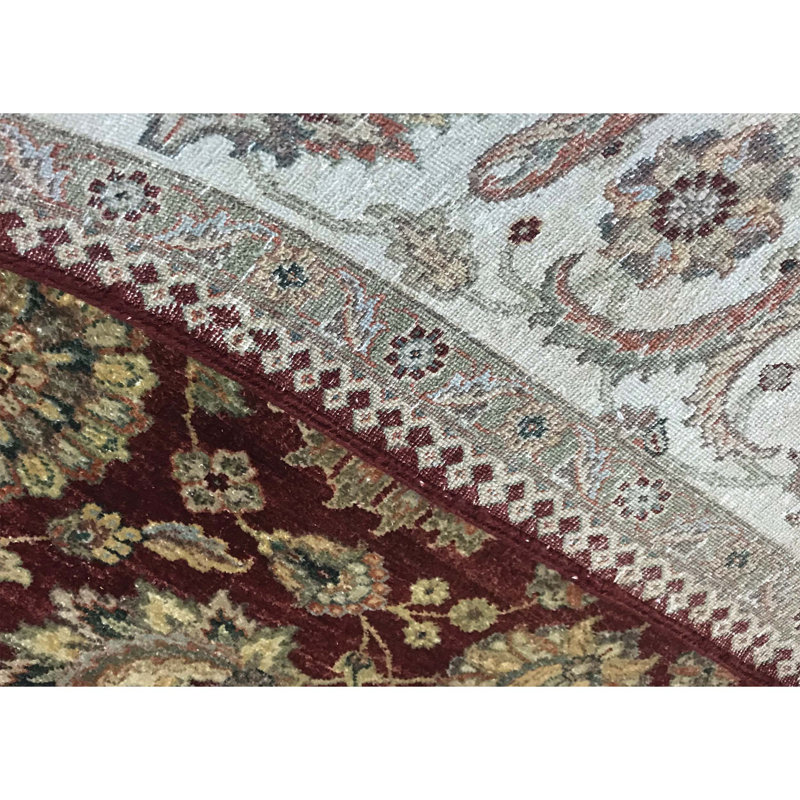Shamas Oriental Area Rug in Red/Ivory/Green/Yellow