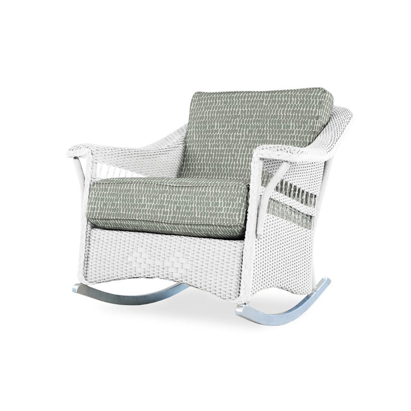 Nantucket Outdoor Rocker Chair, White, Demo Oatmeal