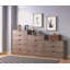 Commode d'appoint Acampo, commode 5 tiroirs, armoire de rangement avec glissières en métal-1347974500