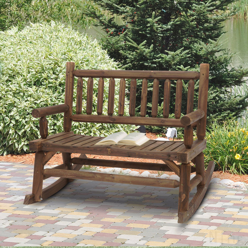 Chaise berçante pour 2 personnes, Brun