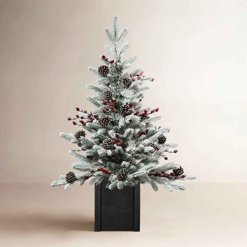 Arbre de Noël artificiel enneigé et givré 36 po H 36 po
