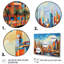 Pop Art, paysage urbain de Dubaï III, impression sur toile encadrée-895420772-942856380