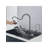 Gun Gray Waterfall Family Kitchen Sink Stainless Steel Pull-Out Faucet with Full set