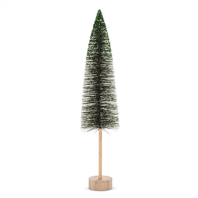 Green Glitter & Sequin Tree Statue, 36" H x 8" W x 8" D