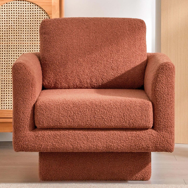 Ensemble de 2 fauteuils Teddy, Ourson rouge brique