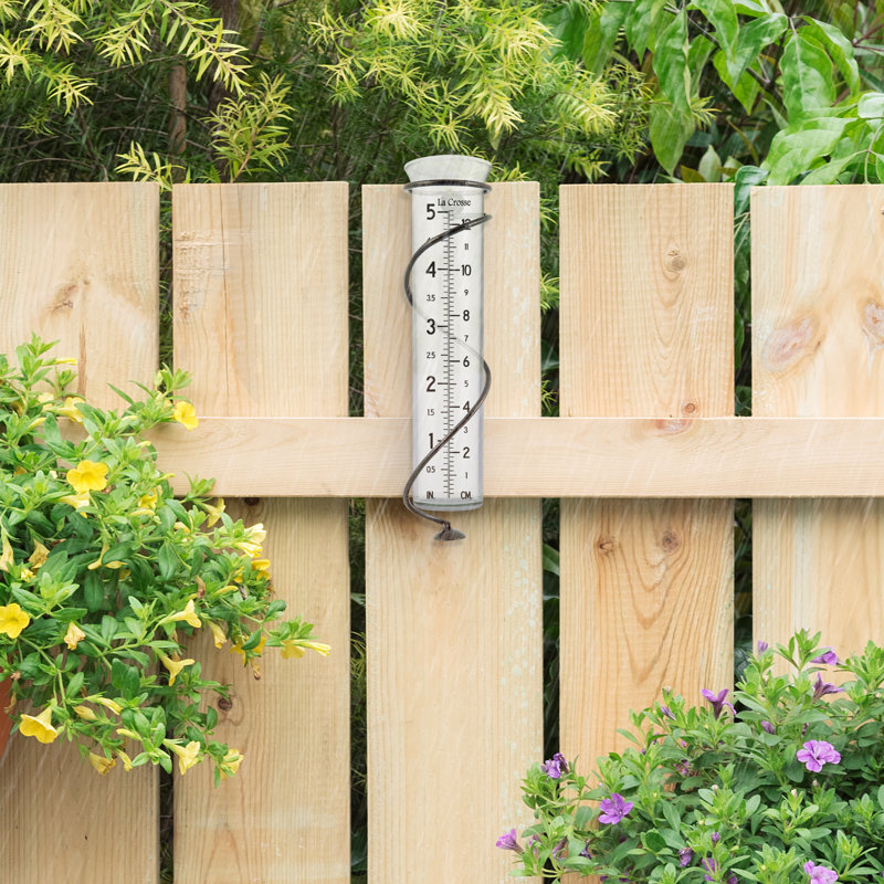 Spiral Garden Metal Rain Gauge
