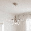 Lustre 6 lumières Meridian en nickel brossé-467454781