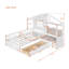 Lit simple avec canapé, lit plateforme pour enfants avec deux tiroirs et tablette de rangement-288586766