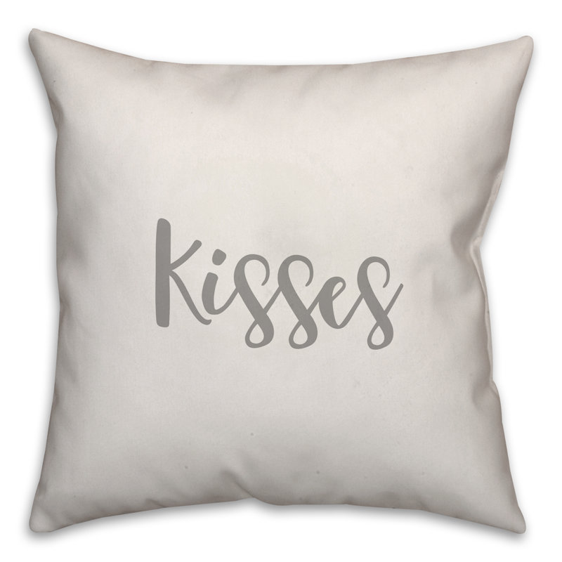  Coussin Kisses, Blanc, Housse de coussin