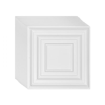 Paquet de 12 tuiles de plafond en PVC 24 x 24 po