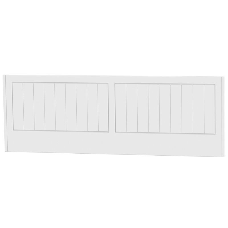 Fully Assembled Saxena Headboard, White, King (5')