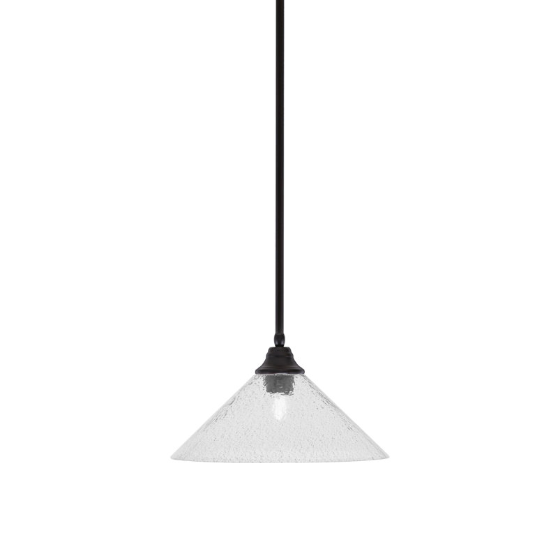 Luminaire suspendu conique à 1 lumière Edge, Espresso