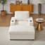 Canapé simple 42,5 po en velours côtelé - coussin de dossier + porte-gobelets + repose-pieds de rangement (canapé de salon profond)-1492508373