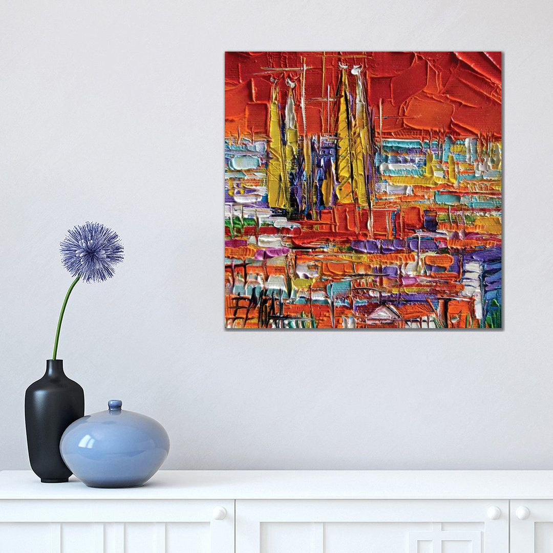 Barcelona View from Park Güell by Mona Edulesco - Wrapped Canvas Art Prints