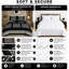 Greek Design Microfiber Bedding Set – Soft, Wrinkle-Resistant & Breathable – Includes Duvet Cover, Fitted Sheet & Pillowcases-132183830