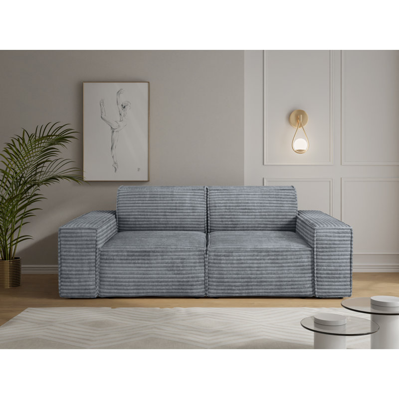Mathushan 2 Seater Loveseat, Steel