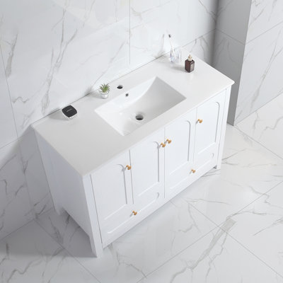 Ensemble de meuble-lavabo avec lavabo en céramique