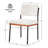 Modern Dining Chairs Set of 4,Kitchen Chairs with Thick Cushions and Adjustable Foot Pads, Upholstered Fabric Dining Room Chairs with Sturdy Metal Legs,White-823639161-823639163