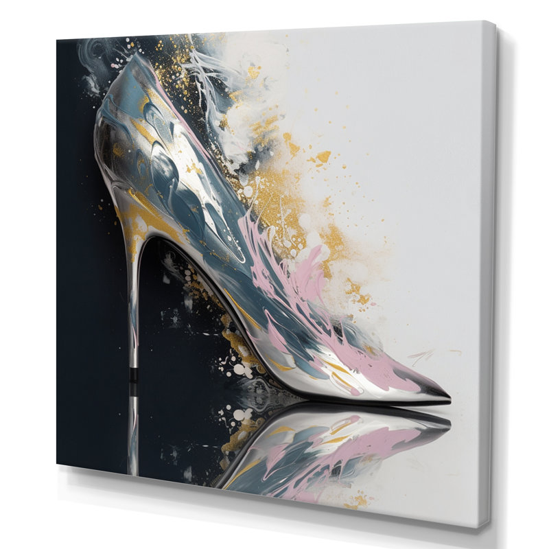 Rose High Heel Enchantment II - imprimé, H 16 po x l 16 po x P 1 po, Toile tendue