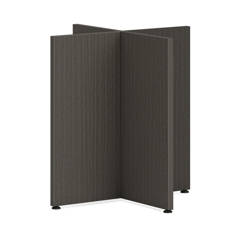 Table de réunion circulaire Mod, H 29 po x L 42 po x l 42 po, Teck ardoise
