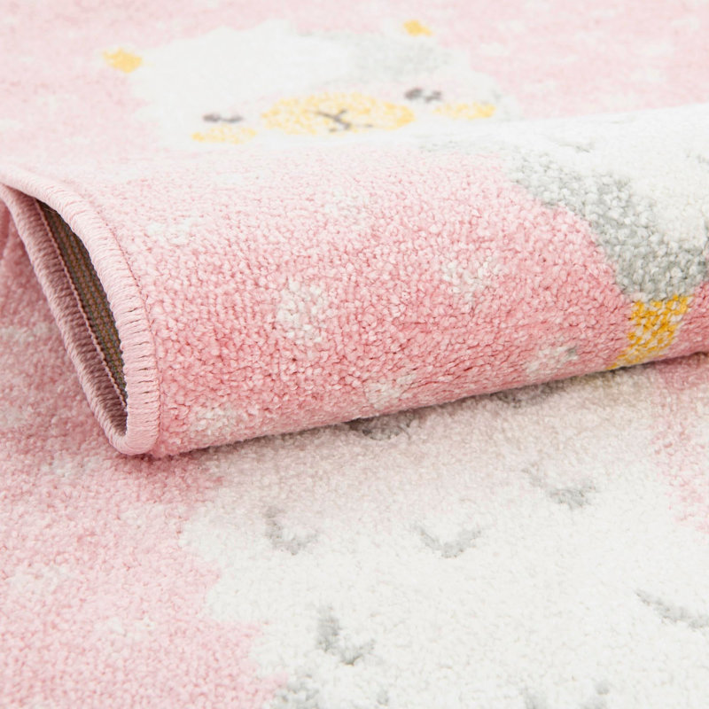 Tapis Whimsy, Rose, Rectangle 3 pi 11 po x 5 pi 11 po