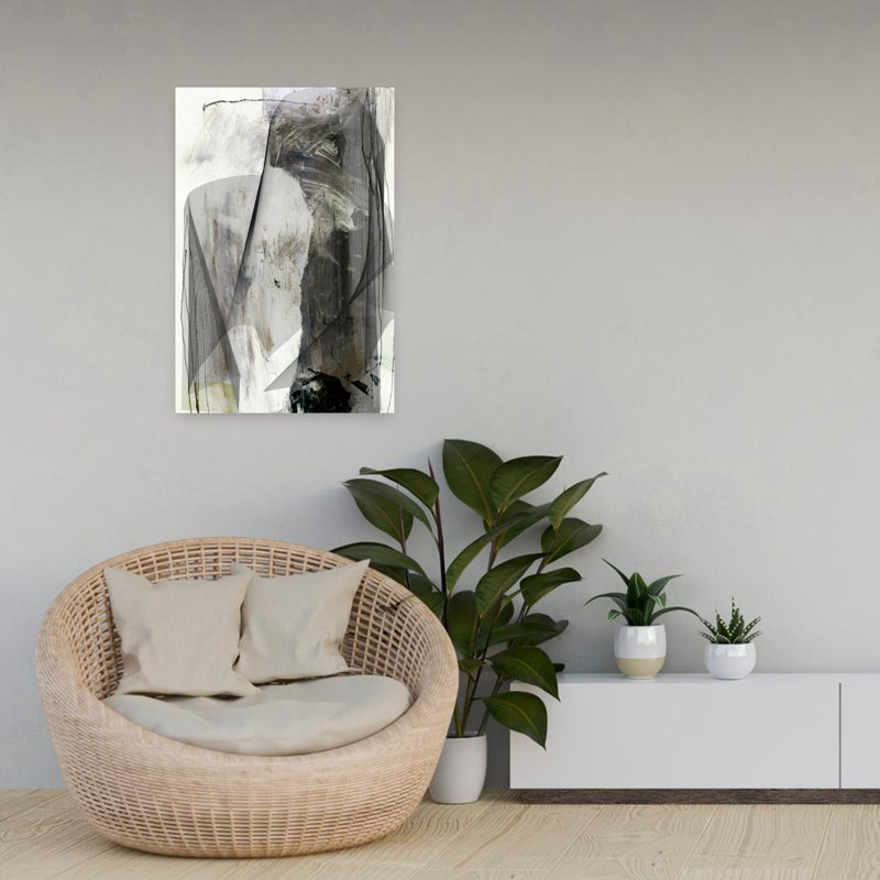 Art contemporain abstrait géométrique contemporain, H 24 po x l 16 po