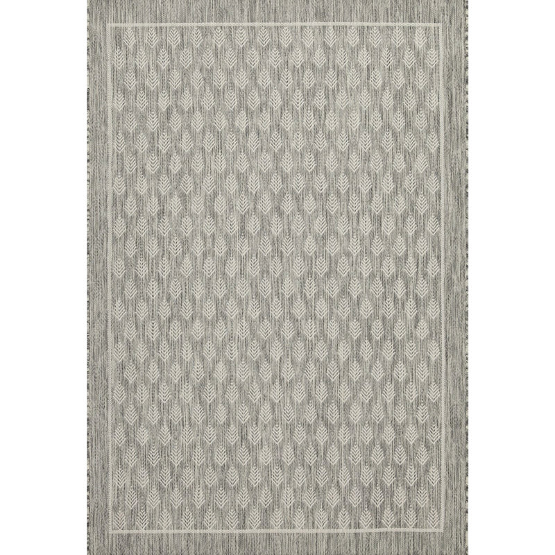 5Ft. 3In. X 7Ft. Silver Area Rug - Made Of Materials, Stain , For Indoor & Outdoor Polypropylene, , Living Areas