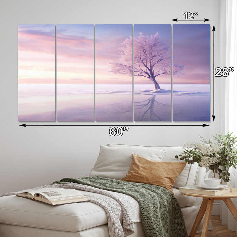 Ciel, photo de rêve pastel I sur toile, 5 pièces