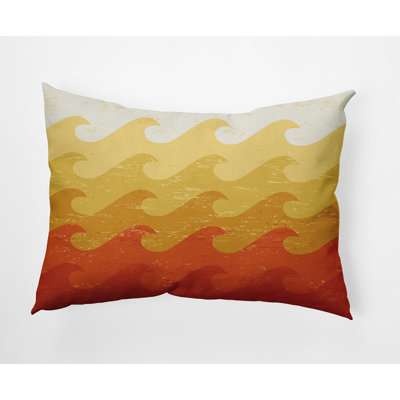 Deep Sea Outdoor Reversible Throw Pillow, Yellow