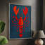 Geo Lobster I, reproduction encadrée - bois massif-670581870