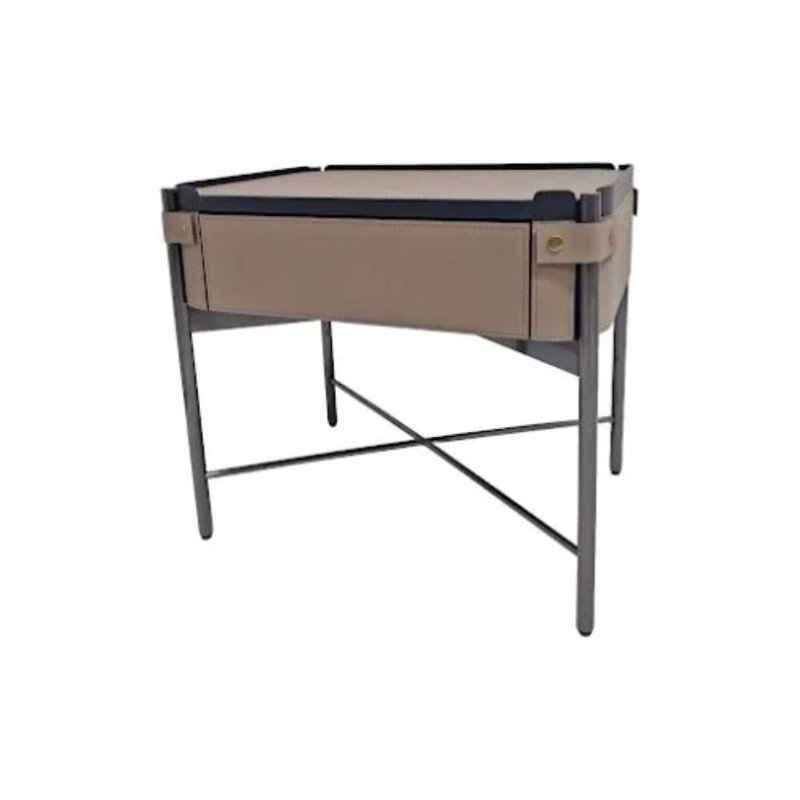 Cerstin 55cm W Metal Bedside Table