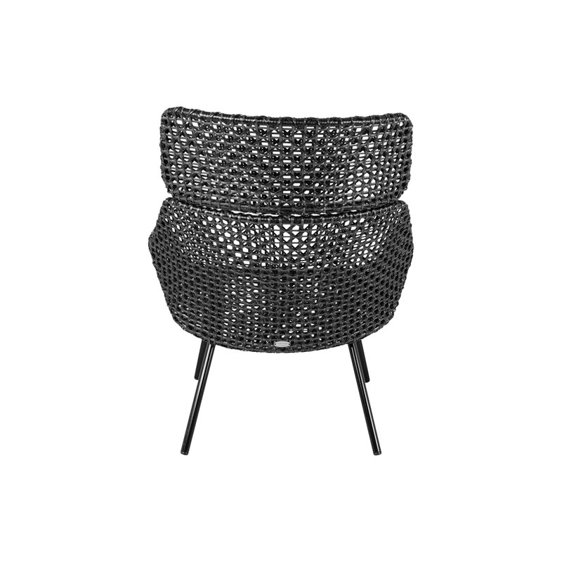 Vibe Black/Graphite Highback Patio Chair, Black/Graphite